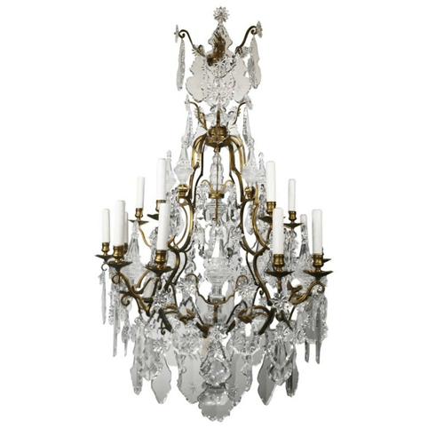 How to adjust a baccarat style chandelier mounted on a ceiling